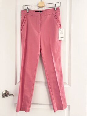ZARA Pink Ruffle Pocket Pants – Size M – NWT